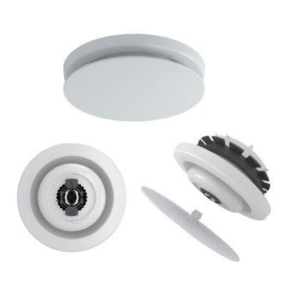 Round Ceiling Register with cover, 3-port Exhaust